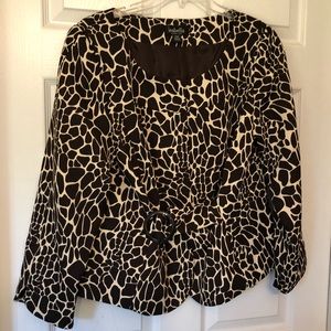 Giraffe print blazer and skirt